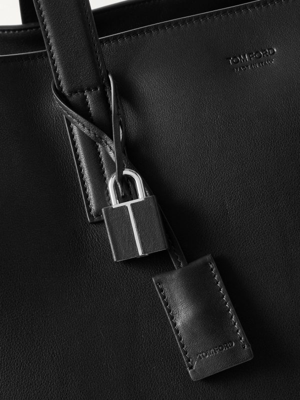 Logo-Debossed Leather Tote Bag - CU