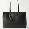 Logo-Debossed Leather Tote Bag