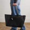 Logo-Debossed Leather Tote Bag - OU