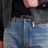 3cm Full-Grain Glossed-Leather Belt - FR