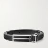 3cm Full-Grain Glossed-Leather Belt