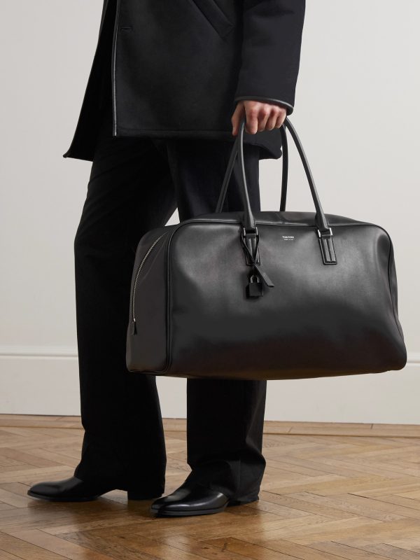 Logo-Print Leather Weekend Bag - OU Logo-Print Leather Weekend Bag - OU