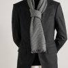 Frayed Puppytooth Wool Scarf - OU