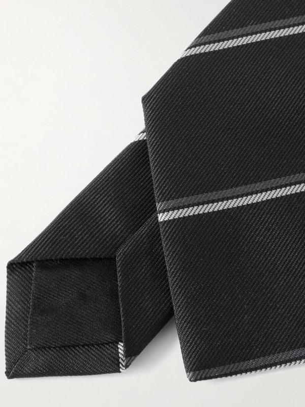 8cm Striped Silk-Twill Tie - CU 8cm Striped Silk-Twill Tie - CU
