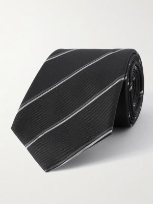 8cm Striped Silk-Twill Tie