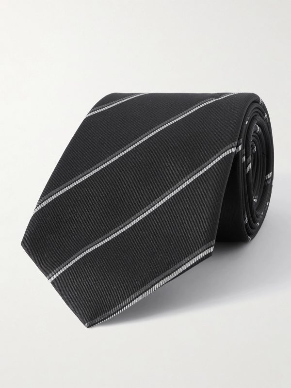 8cm Striped Silk-Twill Tie 8cm Striped Silk-Twill Tie