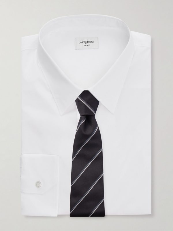 8cm Striped Silk-Twill Tie - OU 8cm Striped Silk-Twill Tie - OU