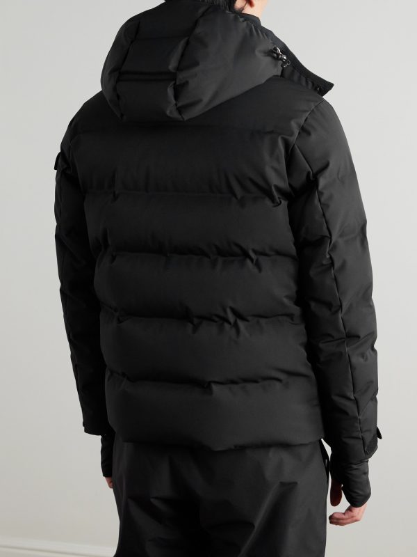 Montgetech Logo-Appliquéd Quilted Stretch-Nylon Hooded Down Ski Jacket - BK Montgetech Logo-Appliquéd Quilted Stretch-Nylon Hooded Down Ski Jacket - BK
