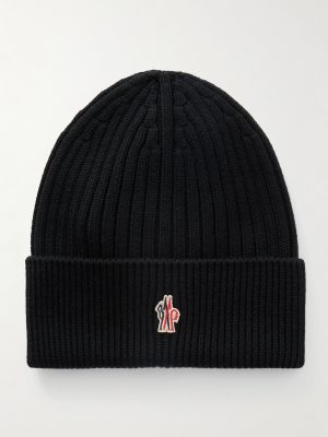Logo-Appliquéd Ribbed Virgin Wool Beanie Logo-Appliquéd Ribbed Virgin Wool Beanie