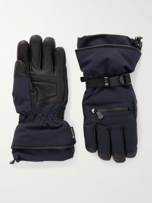 Leather-Trimmed Shell Ski Gloves