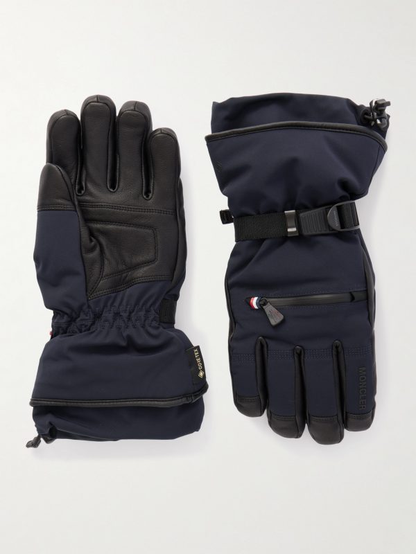 Leather-Trimmed Shell Ski Gloves Leather-Trimmed Shell Ski Gloves