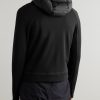 Quilted Shell and Polartec® Power Stretch™ Pro Hooded Down Jacket - BK Quilted Shell and Polartec® Power Stretch™ Pro Hooded Down Jacket - BK