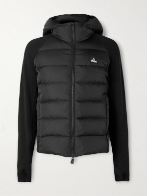 Quilted Shell and Polartec® Power Stretch™ Pro Hooded Down Jacket