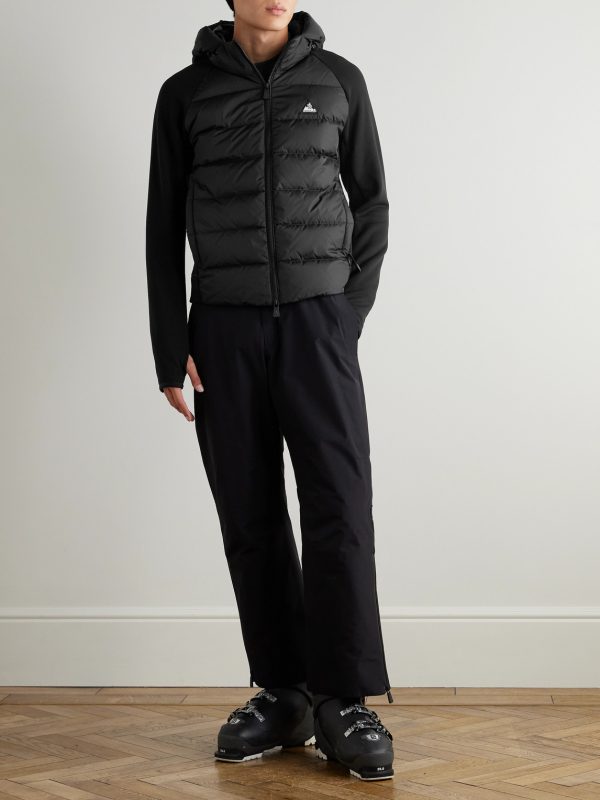 Quilted Shell and Polartec® Power Stretch™ Pro Hooded Down Jacket - OU Quilted Shell and Polartec® Power Stretch™ Pro Hooded Down Jacket - OU