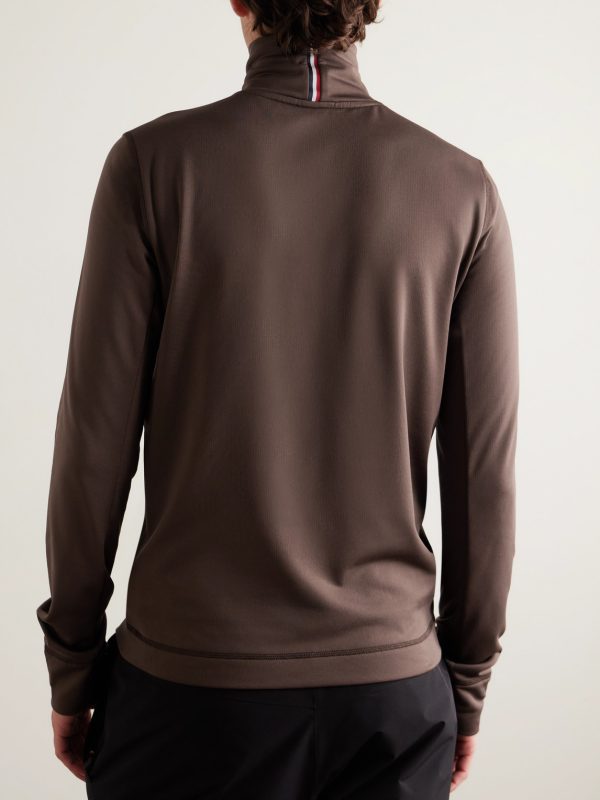 Slim-Fit Logo-Appliquéd Polartec® Power Grid™ Base Layer - BK