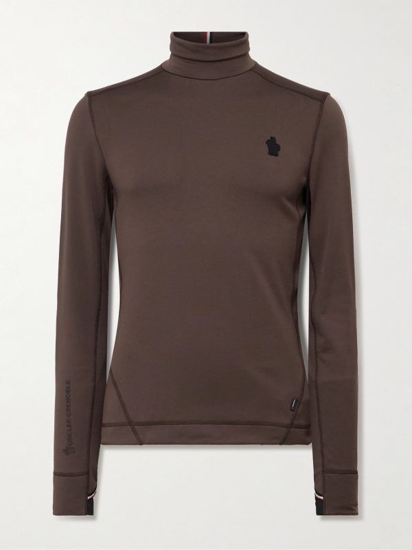 Slim-Fit Logo-Appliquéd Polartec® Power Grid™ Base Layer