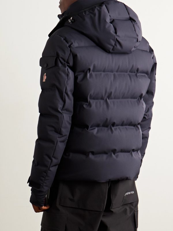 Montgetech Logo-Appliquéd Quilted Stretch-Nylon Hooded Down Ski Jacket - BK Montgetech Logo-Appliquéd Quilted Stretch-Nylon Hooded Down Ski Jacket - BK