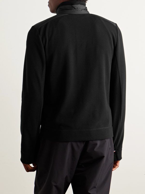 Logo-Appliquéd Shell-Trimmed Fleece Jacket - BK Logo-Appliquéd Shell-Trimmed Fleece Jacket - BK