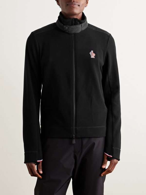 Logo-Appliquéd Shell-Trimmed Fleece Jacket - FR Logo-Appliquéd Shell-Trimmed Fleece Jacket - FR