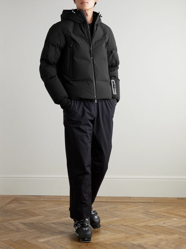 Quilted Tech-Poplin Hooded Down Jacket - OU Quilted Tech-Poplin Hooded Down Jacket - OU