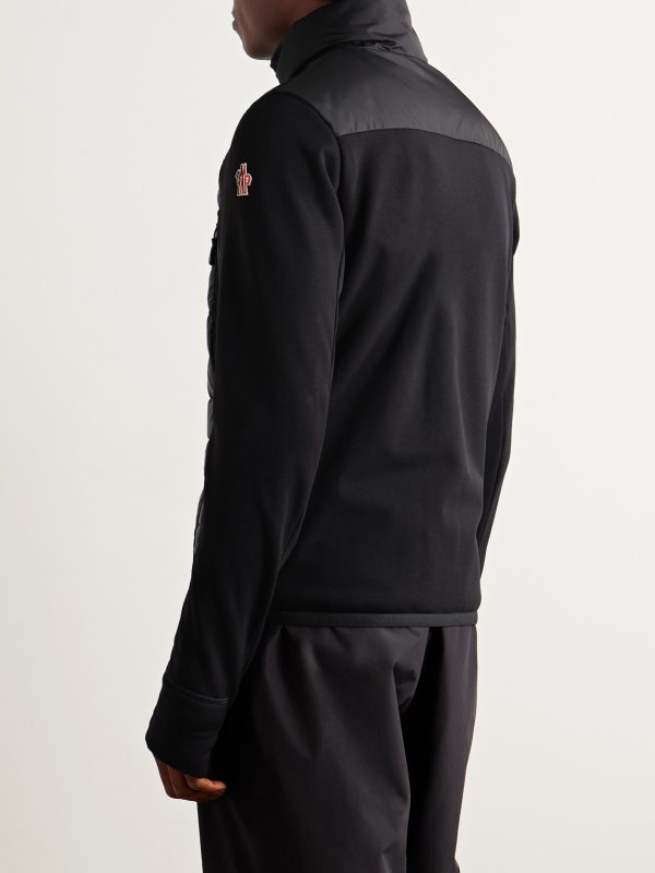 Panelled Quilted Shell and Power Stretch™ Pro Down Jacket - BK Panelled Quilted Shell and Power Stretch™ Pro Down Jacket - BK