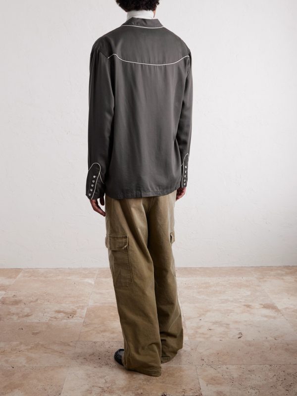 Gonzo Embroidered Lyocell Western Shirt - BK
