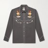 Gonzo Embroidered Lyocell Western Shirt