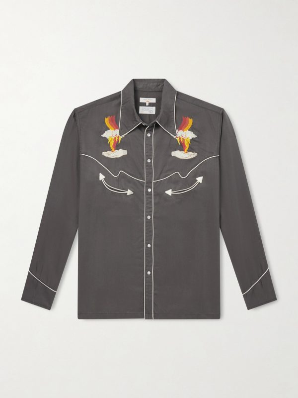 Gonzo Embroidered Lyocell Western Shirt