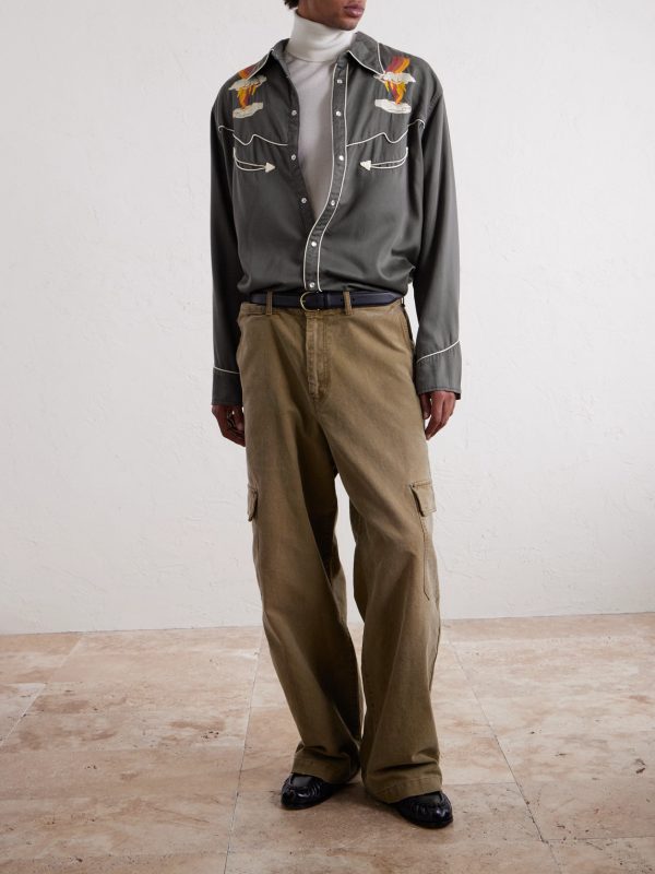 Gonzo Embroidered Lyocell Western Shirt - OU