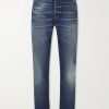Solid Ollie Slim-Fit Straight-Leg Jeans