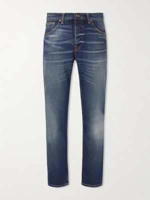 Solid Ollie Slim-Fit Straight-Leg Jeans