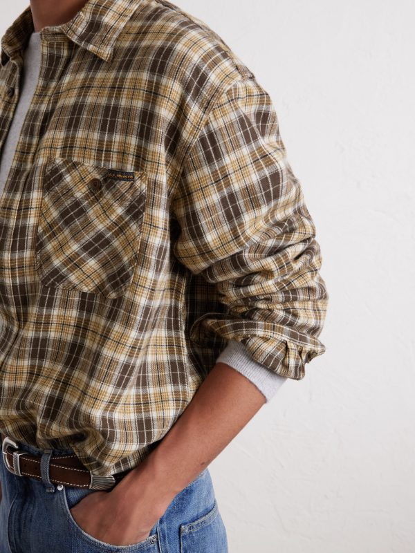 Julian Checked Cotton and Linen-Blend Shirt - CU
