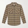 Julian Checked Cotton and Linen-Blend Shirt