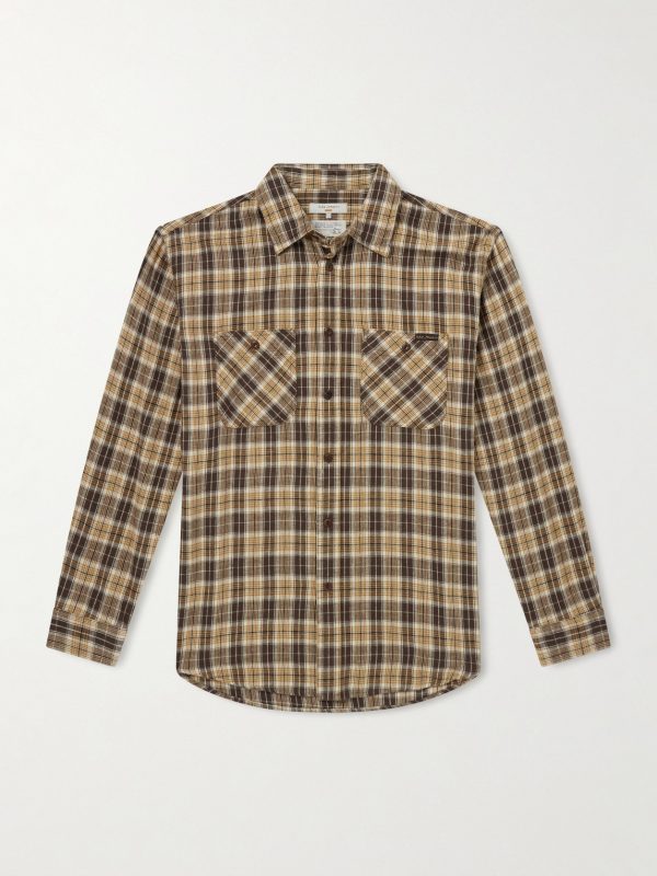 Julian Checked Cotton and Linen-Blend Shirt