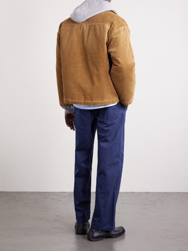 Tuff Tony Straight-Leg Herringbone Cotton Trousers - BK Tuff Tony Straight-Leg Herringbone Cotton Trousers - BK