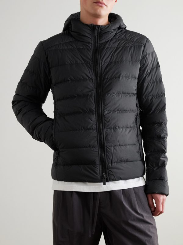 Crofton Logo-Appliquéd Quilted Enduraluxe® Hooded Down Jacket - FR
