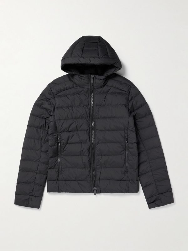 Crofton Logo-Appliquéd Quilted Enduraluxe® Hooded Down Jacket