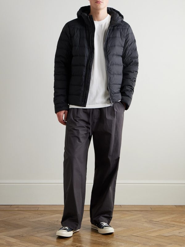Crofton Logo-Appliquéd Quilted Enduraluxe® Hooded Down Jacket - OU