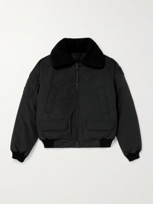 Chilliwack Recycled Wool-Blend Fleece and Shell Down Bomber Jacket