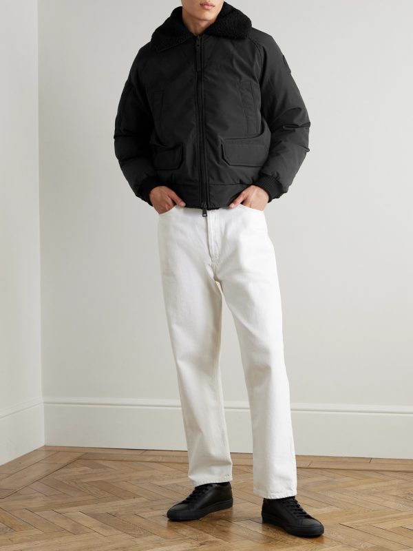 Chilliwack Recycled Wool-Blend Fleece and Shell Down Bomber Jacket - OU Chilliwack Recycled Wool-Blend Fleece and Shell Down Bomber Jacket - OU