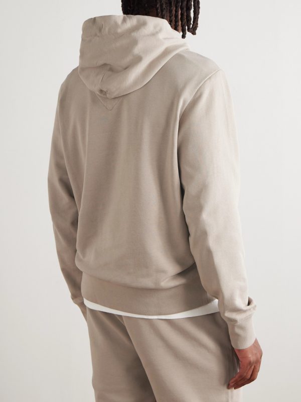 Huron Logo-Appliquéd Organic Cotton-Jersey Hoodie - BK