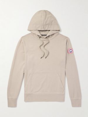 Huron Logo-Appliquéd Organic Cotton-Jersey Hoodie
