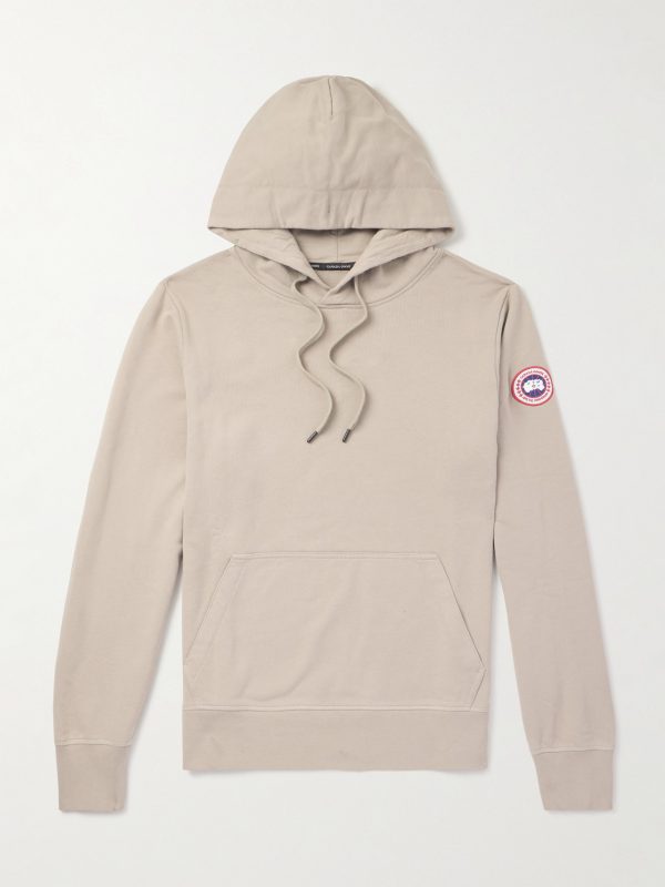 Huron Logo-Appliquéd Organic Cotton-Jersey Hoodie