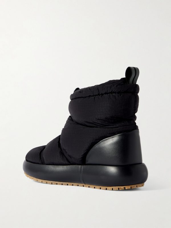 Pender Logo-Appliquéd Quilted Shell Boots - BK Pender Logo-Appliquéd Quilted Shell Boots - BK
