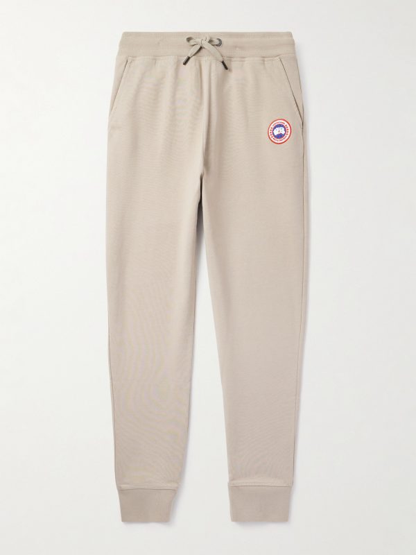 Huron Tapered Logo-Appliquéd Cotton-Jersey Sweatpants Huron Tapered Logo-Appliquéd Cotton-Jersey Sweatpants