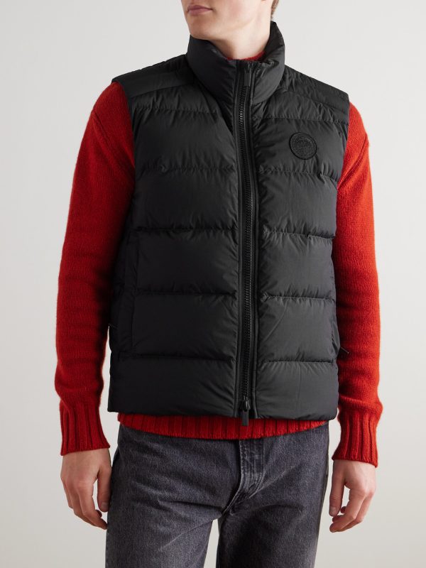 Crofton Logo-Appliquéd Quilted Enduraluxe® Down Gilet - FR Crofton Logo-Appliquéd Quilted Enduraluxe® Down Gilet - FR