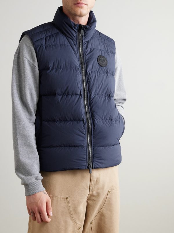 Crofton Slim-Fit Logo-Appliquéd Quilted Enduraluxe® Down Gilet - FR Crofton Slim-Fit Logo-Appliquéd Quilted Enduraluxe® Down Gilet - FR