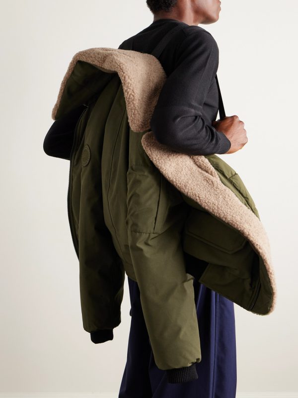 Chilliwack Recycled Wool-Blend Fleece and Shell Down Bomber Jacket - E2 Chilliwack Recycled Wool-Blend Fleece and Shell Down Bomber Jacket - E2