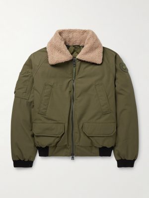 Chilliwack Recycled Wool-Blend Fleece and Shell Down Bomber Jacket