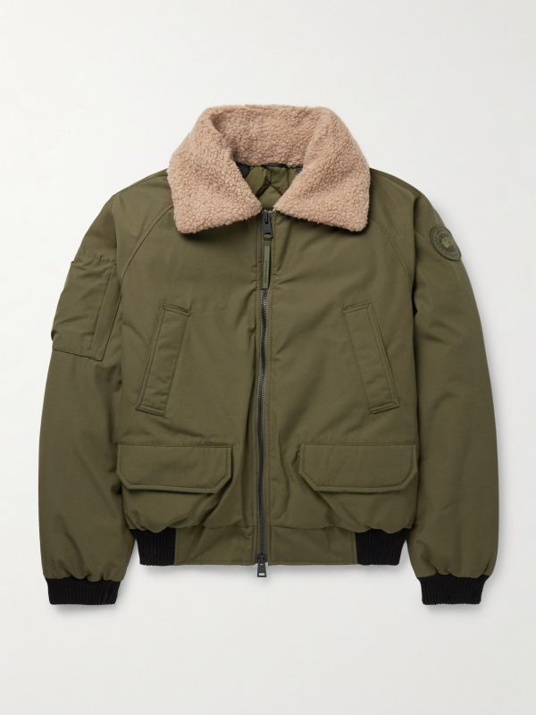 Chilliwack Recycled Wool-Blend Fleece and Shell Down Bomber Jacket Chilliwack Recycled Wool-Blend Fleece and Shell Down Bomber Jacket